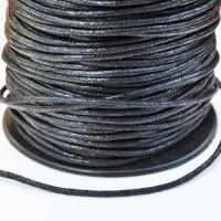 Sznurek woskowany czarny 2 mm  Sznurek woskowany czarny 2 mm