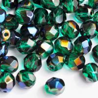 Koraliki czeskie Fire Polished blue iris emerald 6 mm 10 szt. Koraliki czeskie Fire Polished blue iris emerald 6 mm 10 szt.