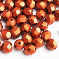 Koraliki czeskie Fire Polished matte metallic dark copper 6 mm 10 szt. Koraliki czeskie Fire Polished matte metallic dark copper 6 mm 10 szt.