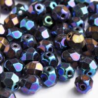 Koraliki czeskie Fire Polished iris blue 6 mm 10 szt. Koraliki czeskie Fire Polished iris blue 6 mm 10 szt.