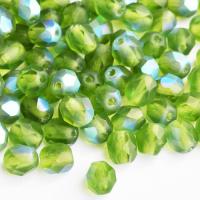 Koraliki czeskie Fire Polished matte olivine 6 mm 10 szt. Koraliki czeskie Fire Polished matte olivine 6 mm 10 szt.