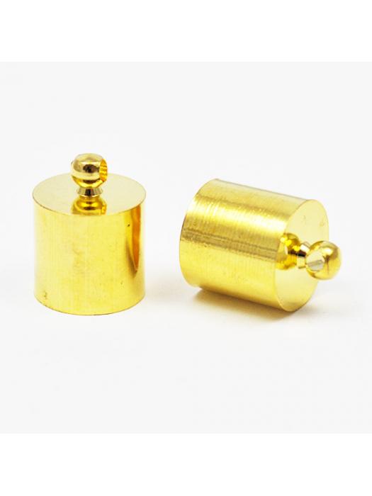 Cord end 10 mm gold