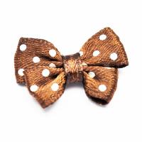 Kokardka dots brązowa Kokardka dots brązowa