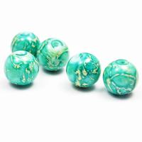 Kulka zielona z beżowymi smugami 12 mm 10 szt. Kulka zielona z beżowymi smugami 12 mm 10 szt.