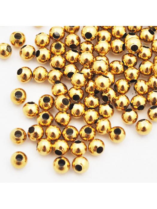 Spacer bead steel 4 mm gold