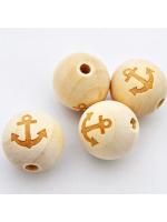Round wood 20 mm natural anchor