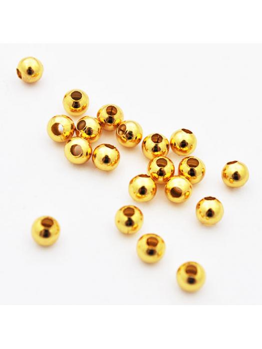 Spacer bead steel 5 mm gold