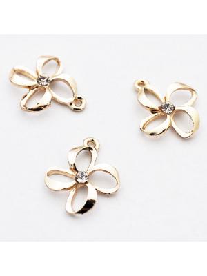 Zawieszka złota kwiatek z cyrkonią 18 mm Zawieszka złota kwiatek z cyrkonią 18 mm