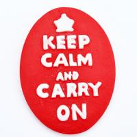 Kaboszon czerwony Keep Calm and Carry On 