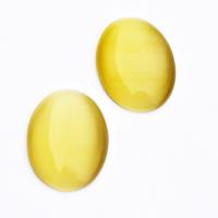 Kocie oko kaboszon 18 x 13 mm jasnożółty Kocie oko kaboszon 18 x 13 mm jasnożółty