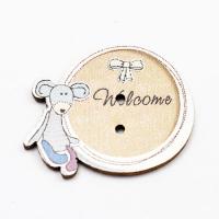 Guzik drewniany Welcome Guzik drewniany Welcome