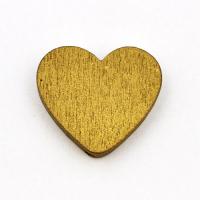Koralik drewniany złote serce Koralik drewniany złote serce