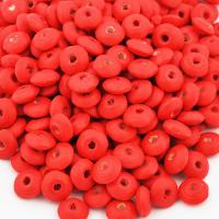 Koralik drewniany oponka 10 mm czerwony