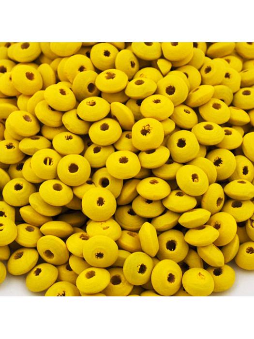Wood bead abacus yellow