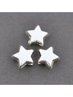 Bead silver star 10 x 9 mm
