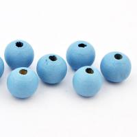Koralik drewniany blękitny 10 mm Koralik drewniany blękitny 10 mm