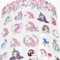 Nadruki na folii Żywica pattern kolorowe jednorożce Nadruki na folii Żywica pattern kolorowe jednorożce