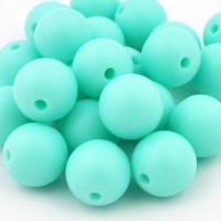 Koralik silikonowy 12 mm miętowy Koralik silikonowy 12 mm miętowy