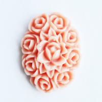 Kaboszon kwiatowy różowy