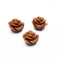 Koralik róża brązowa 6 mm