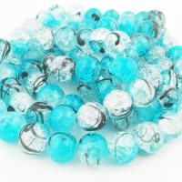 Koraliki crackle niebieskie z czarnymi smugami 10 mm 10 szt. Koraliki crackle niebieskie z czarnymi smugami 10 mm 10 szt.