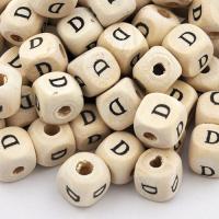 Koralik drewniany literka D Koralik drewniany literka D