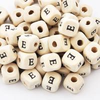 Koralik drewniany literka E Koralik drewniany literka E