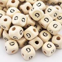 Koralik drewniany literka G Koralik drewniany literka G