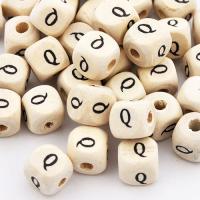 Koralik drewniany literka Q