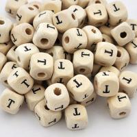 Koralik drewniany literka T