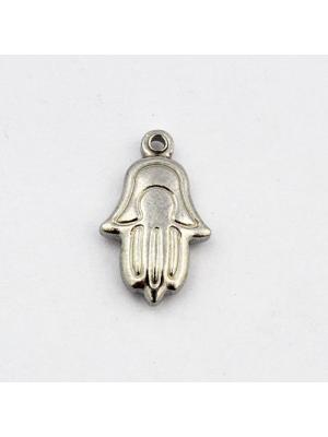 Zawieszka ze stali srebrna ręka hamsa 3D Zawieszka ze stali srebrna ręka hamsa 3D