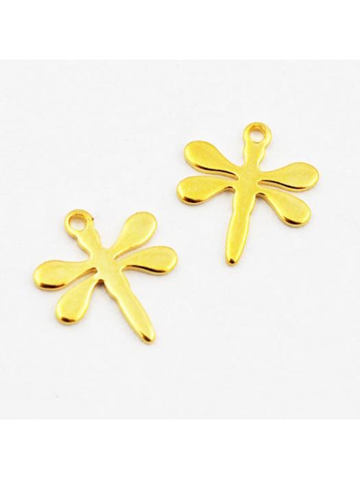 Pendant Stainless Steel gold dragonfly