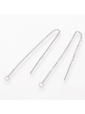 Baza kolczyka stal nierdzewna długi łańcuszek 