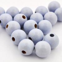 Koralik drewniany kula 12 mm pastelowy niebieski CE Koralik drewniany kula 12 mm pastelowy niebieski CE