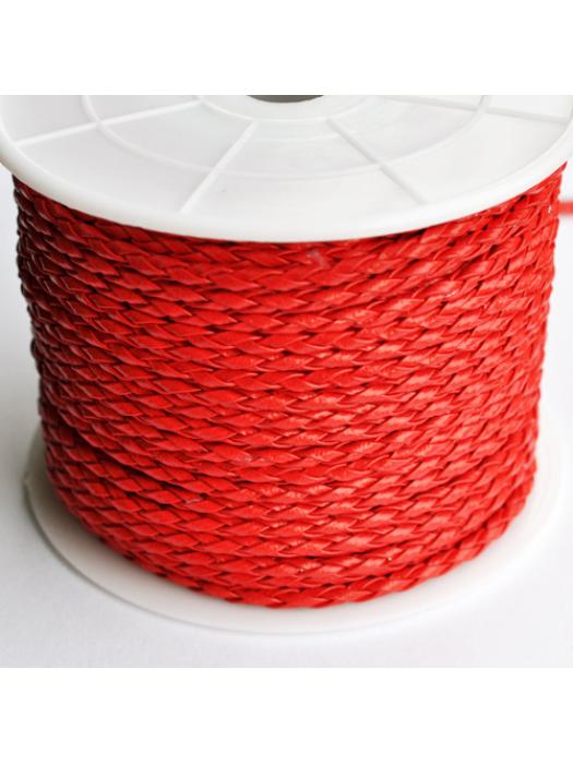 Leather cord red