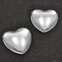 Kaboszon szklany przezroczysty serce 24,5 mm Kaboszon szklany przezroczysty serce 24,5 mm