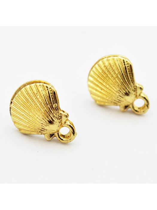 Earring gold shell
