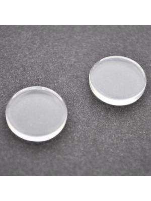 Kaboszon przezroczysty płaski 18 mm  Kaboszon przezroczysty płaski 18 mm