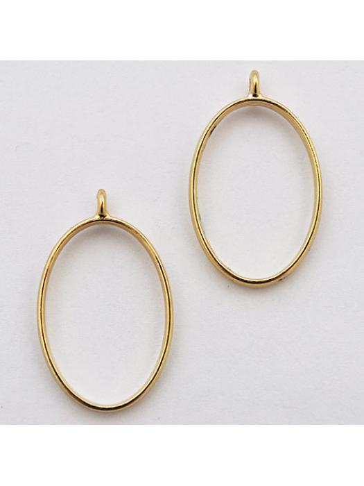 Pendant  link gold oval