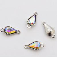 Zawieszka srebrna łącznik kropla przezroczysta