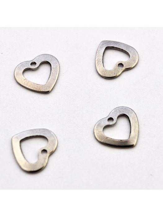 Pendant Stainless Steel  silver heart 2
