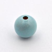 Koralik drewniany kula 18 mm niebieski CE Koralik drewniany kula 18 mm niebieski CE