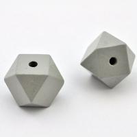 Koralik drewniany sześciokąt 18 mm jasnoszary CE Koralik drewniany sześciokąt 18 mm jasnoszary CE