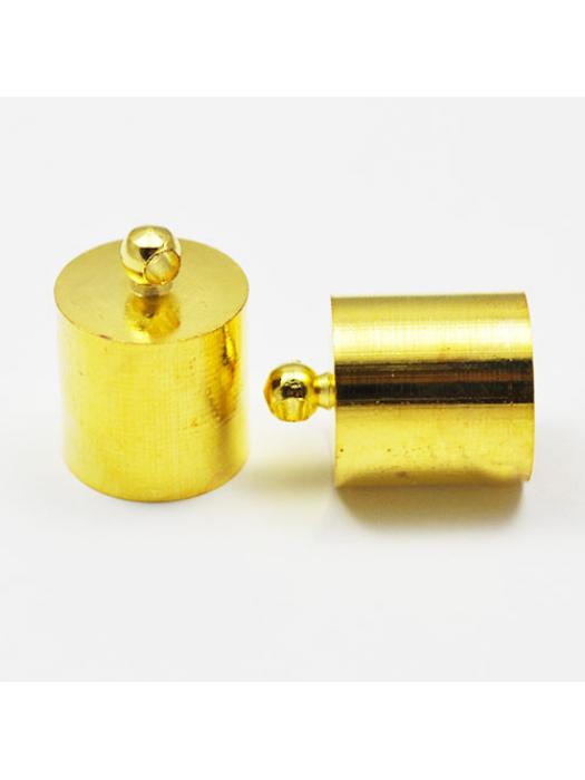 Cord end 10,5 mm gold
