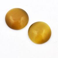 Kocie oko kaboszon 14 mm musztardowy Kocie oko kaboszon 14 mm musztardowy