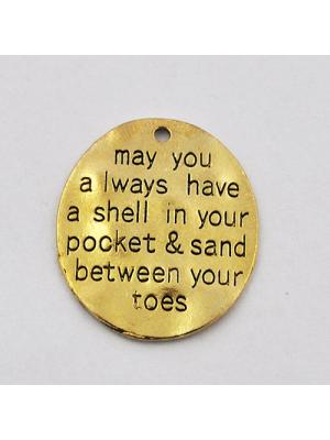 Zawieszka złota złota may you always have a shell Zawieszka złota złota may you always have a shell