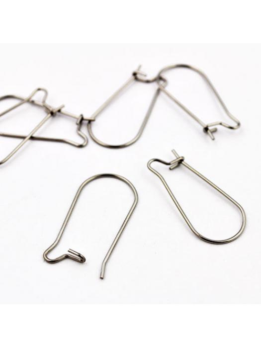 Hoop Earrings silver steel 25 x 12