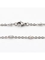 Chains steel 45,5 cm with bead 3 mm