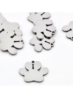 Pendant Stainless Steel paw print 13 x 15 mm