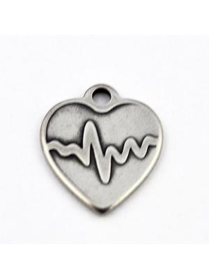 Zawieszka ze stali serce heartbeat Zawieszka ze stali serce heartbeat